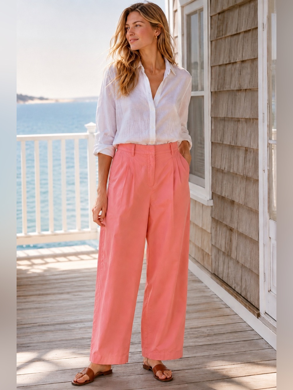 NWT J.Crew Essential Wide Leg Poplin Pants Peony 6 - Picture 3 of 14
